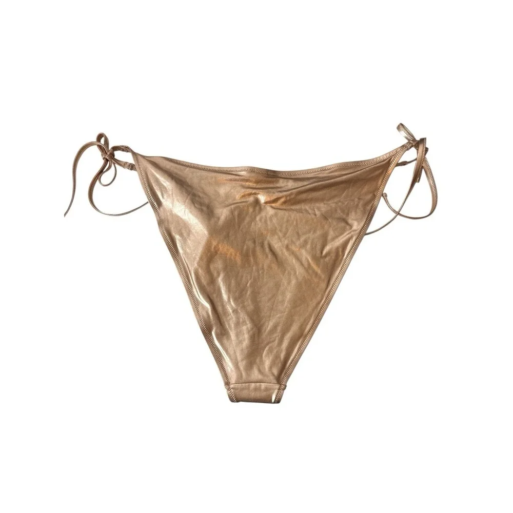 Skims | Metallic Champagne Swim Skimpy Triangle Bottom Women's 4X Plus Beach New